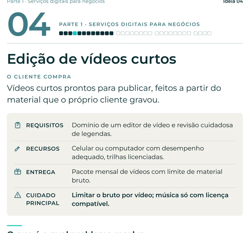 Abertura de uma ideia