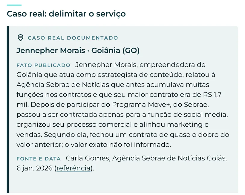 Caso documentado com fonte